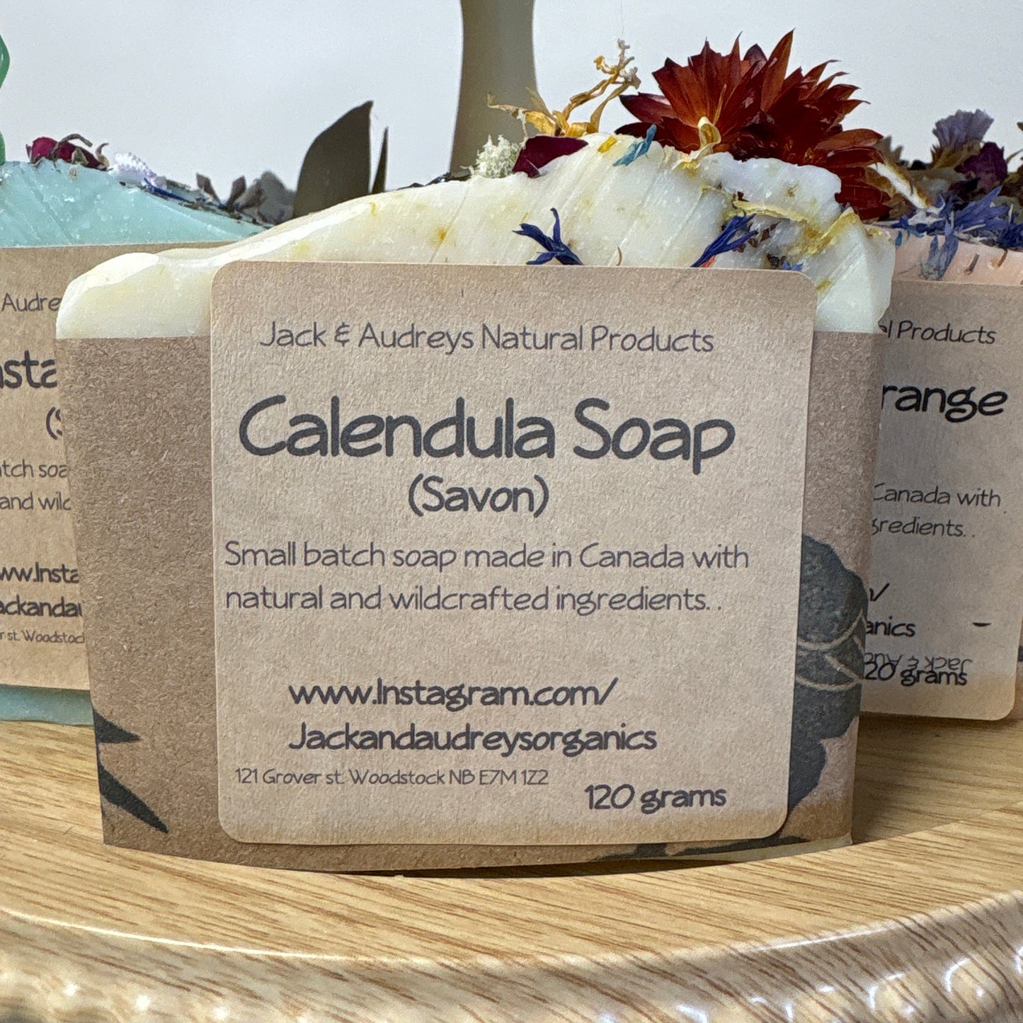 Jack and Audrey's Botanical Topped Soaps