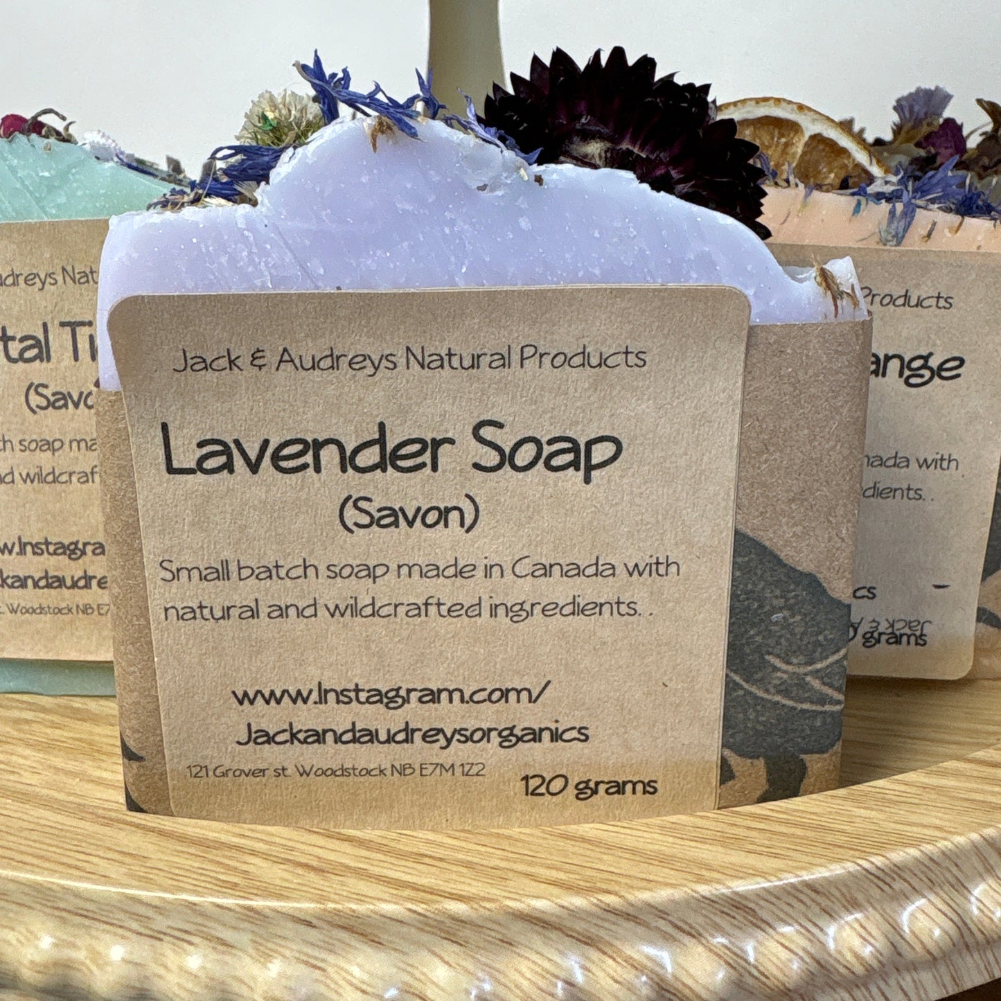 Jack and Audrey's Botanical Topped Soaps