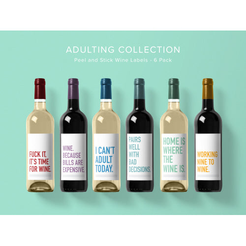 Adulting Wine Labels